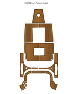 RIB 750 Swim Platform Cockpit Boat EVA Faux Teak Deck Floor Pad Self Adh... - $1,229.56 CAD