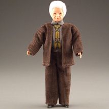 Dressed Grandpa Caco Man 07 0117 Brown Corduroy Suit Dollhouse Miniature - £26.90 GBP