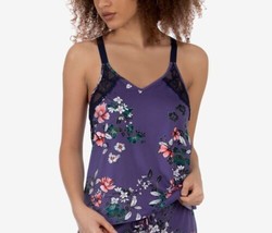 Linea Donatella Womens Lainie Trellis Pajama Top Only,1-Piece,Size Small,Purple - £37.89 GBP