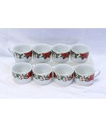 Gibson Poinsettia Holiday Christmas Cups Lot of 8  Xmas - $450.01 MXN