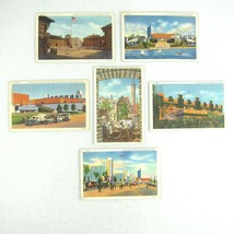 1933 Chicago Worlds Fair 6 Linen Postcards Fort Dearborn, Hall Science, Belgian - £29.56 GBP