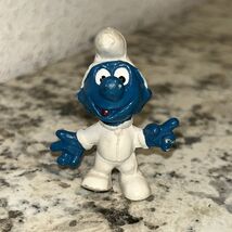 Smurfs Astrosmurf All White Outfit Vintage PVC Figure Peyo Schleich - $4.65