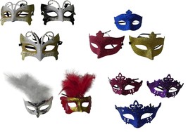 10 Pack Masquerade Masks Venetian Masks Halloween Party Wedding New Years - £15.89 GBP