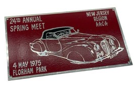 A.A.C.A  Spring Meet New Jersey Region Florham Park 1975 Dash Plaque Car... - $11.00