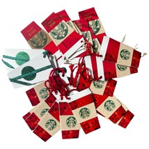 Lot Of 24 Starbucks 2013 - 2015 Red Cup Christmas Ornaments Gift Cards S... - $23.58
