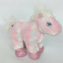 Ganz Webkinz Pink White Sparkle Pony Horse Plush Stuffed Animal HM117 No Code 8&quot; - £14.23 GBP