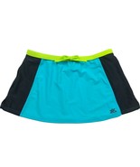 ZeroXposur Girls Swim Skirt Size 10 Blue Black Stretch Beach Pool - £14.79 GBP