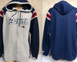 New England Patriots Vintage Reebok Full Zip NFL Hoodie Sweatshirt - £49.95 GBP