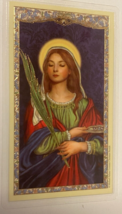 Saint Lucy Laminated Prayer Card, New #PCL-013 - $3.00