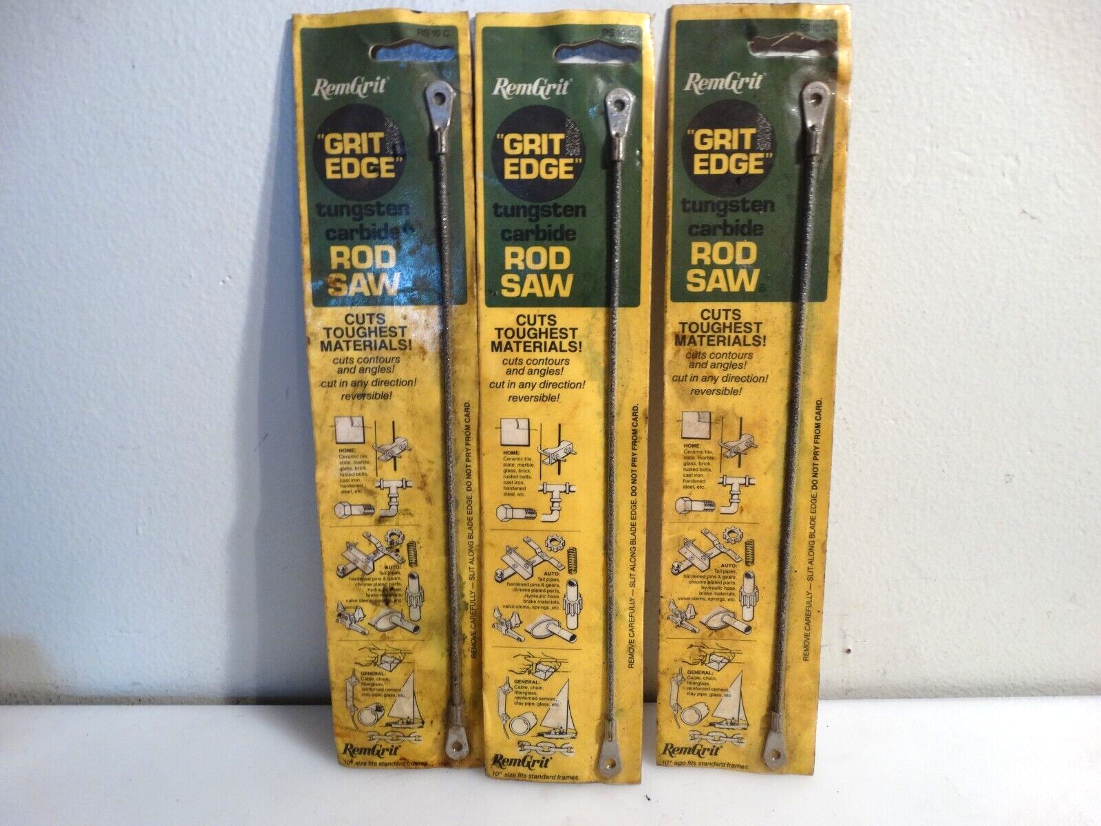 RemGrit “Grit Edge”, Tungsten Carbide Rod Saw  10”  pack of 3 - $8.91