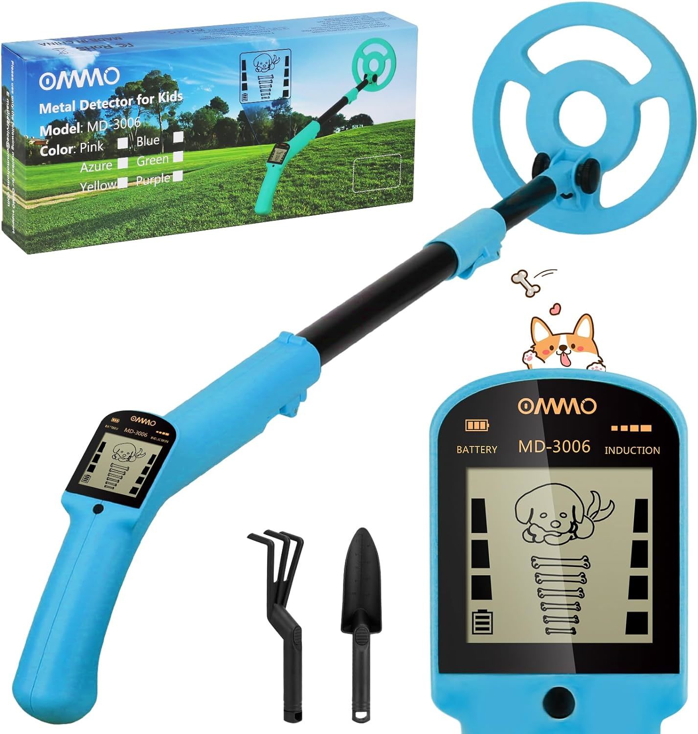 Ommo Metal Detector, Adjustable 27.5”-37.8” Metal Detector For Kids With - $51.99