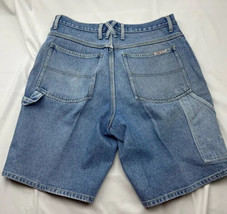 Vintage Corniche Jeans Mens Carpenter Shorts Blue Flat Front Pockets Den... - £20.86 GBP