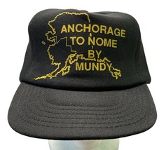 Snapback Hat Anchorage to Nome Alaska by Mundy Travel Vintage Black Cap ... - £21.19 GBP