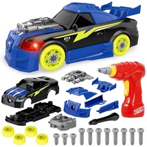 Take Apart Racing Car With Electric Screwdriver Tool, Fine Motor Skill Toy Car C - £33.73 GBP