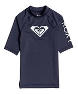 MSRP $27 Roxy Girl Mood Indigo Sleeve-Logo Rashguard Size Girl&#39;s 8/S - $12.82