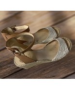 Vince Camuto Platform Wedge Sandal Women’s 9 1/2M Shoe Taupe Vp Tesa - $38.37 CAD