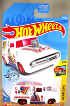 2019 Hot Wheels #187 HW Art Cars 1/10 &#39;56 FORD F-100 White w/Red 5 Spoke Wheels - £8.61 GBP