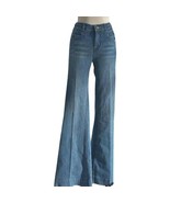 Cache Jean Pant New Stretch Denim Flair Self Belt Detail Stitching $118 NWT - $64.55 CAD