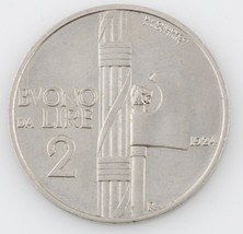1924 ITALY 2 LIRE ITALIAN HIGH GRADE COIN - £86.84 GBP