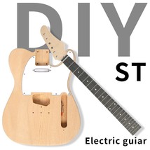 DIY 6 String TL Style Electric Guitar Kits with Mahogany Body, Maple Nec... - $126.03