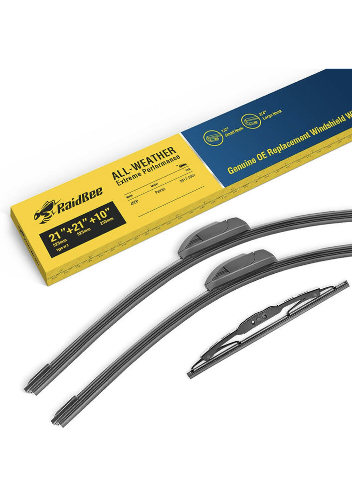 3 Pcs 21&#39;&#39; 21&#39;&#39; 10&#39;&#39; Front Windshield Wiper Blades for Jeep Patriot 2007... - $9.89