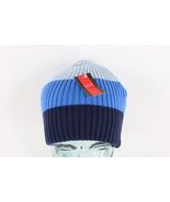 NOS Vtg 90s Streetwear Ribbed Knit Color Block Winter Beanie Hat Cap Wom... - $550.29 MXN