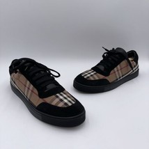 Burberry Men’s Vintage Check Cotton and Suede Sneakers Size 46 - $480.14