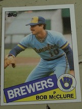 Bob McClure, Brewers,  1985  #203 Topps Baseball Card GD COND - £0.77 GBP