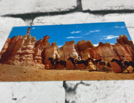 Postcard Horseback Riders Bryce Canyon National Park Utah Desert Horses Vtg - £5.42 GBP