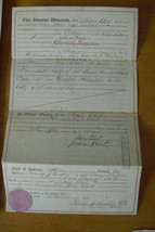 Original Vintage 1861 Marion County Indiana Land Deed Indenture - £50.60 GBP