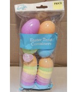 Easter Egg 1 1/2&quot; x 2&quot; Snap Together Multicolor Pastel Treat Containers ... - $2.49