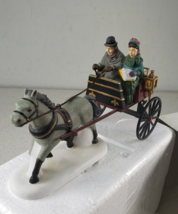 Vintage Dept 56 Red Christmas Sulky 58401 1996 Heritage Village Horse RET’D - £22.57 GBP