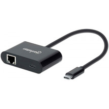 Manhattan 153454 USB-C TO GIGABIT NETWORK ADAPTER W/ PD - $72.99