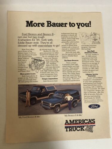 1985 Ford Bronco Vintage Print Ad Advertisement pa30 - £6.70 GBP