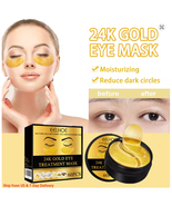 60PCS 24K Gold Eye Mask Anti Dark Circles Removal Eyes Bags Moisturizing - $7.00