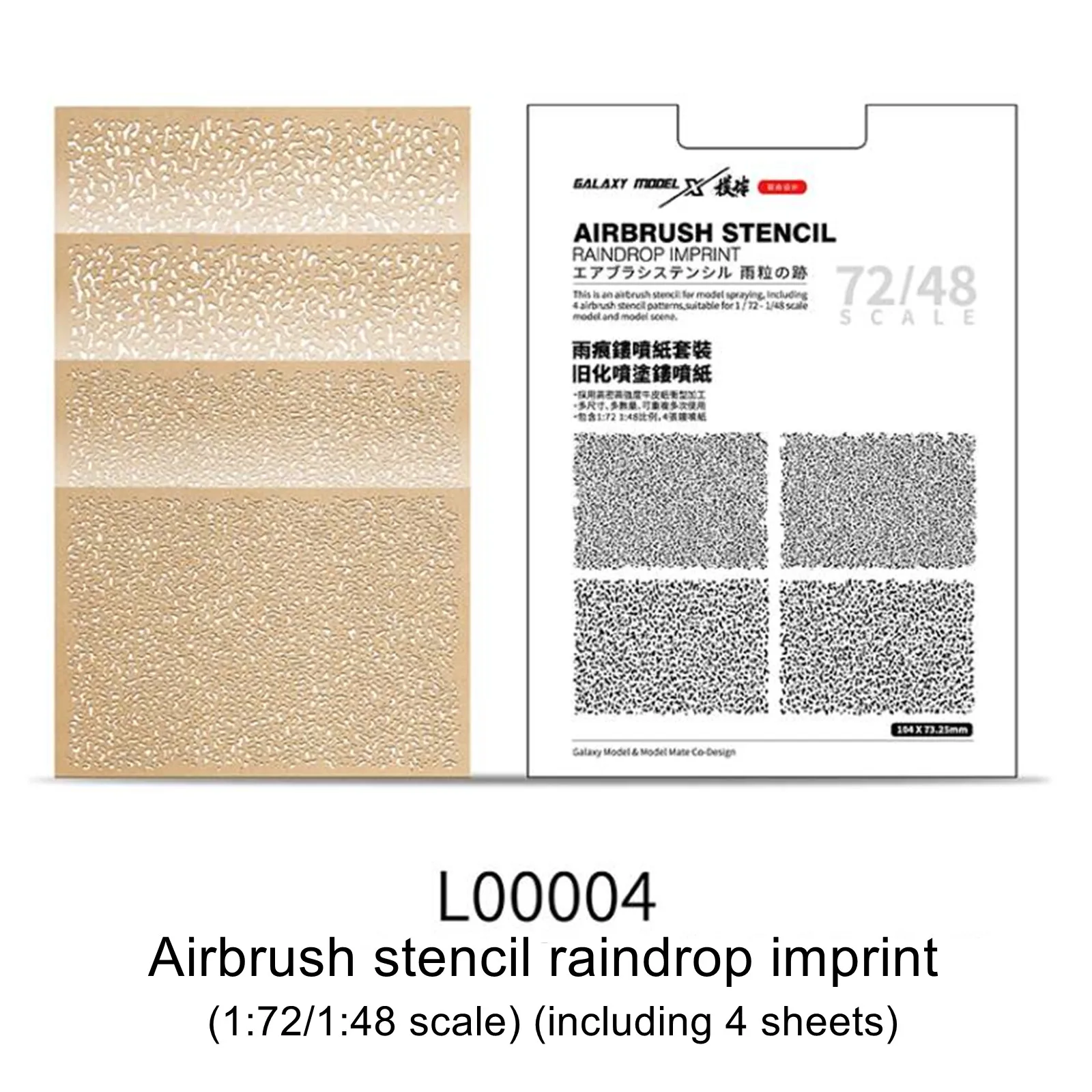 Galaxy Tools L00004-L00011 Airbrush Stencil Raindrop Imprint Spray Paper Set for - £38.13 GBP
