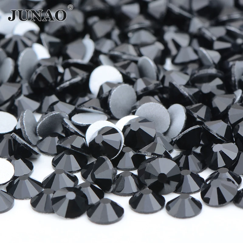 Sporting JUNAO Bulk Wholesale 100 Gross SS6 8 10 12 16 20 30 Black Flatback Crys - £29.57 GBP