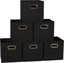 Household Essentials 80-1 Foldable Fabric Storage Bins | Set Of 6 Cubby Cubes - £31.96 GBP