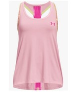 Under Amour Knock Out Tank Top Girls  XL (18) Light Pink Workout Athleti... - $22.28