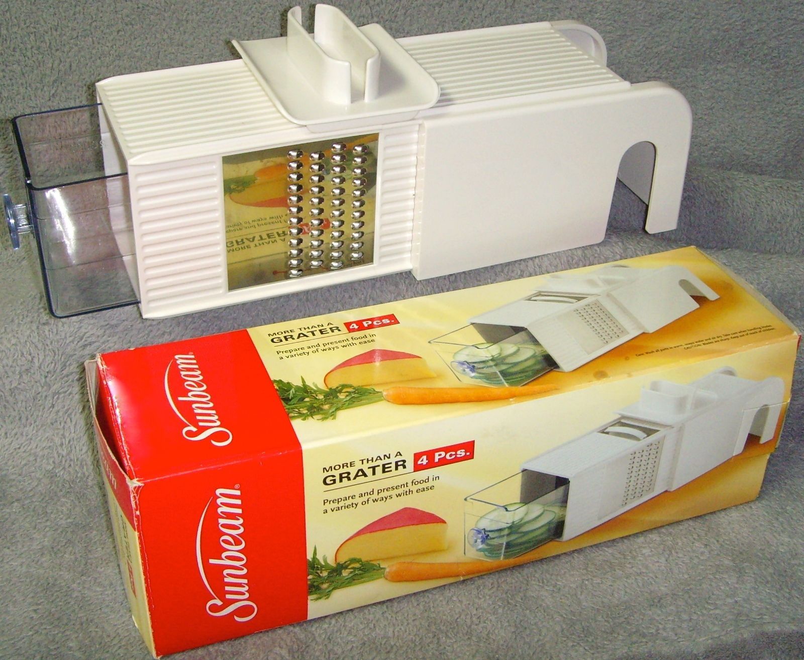 New in Box•Sunbeam•More Than A Grater•4 Piece•Grate/Slice/Shred/Chop•Model 63025 - $14.99