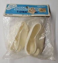 Vintage The Original Doll Baby T Strap Shoes No 7376 Fibre-Craft USA 1984 - $9.89