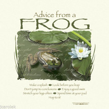 T-shirt Frog S M NWT Advice Cotton Natural New Small Medium - £16.23 GBP