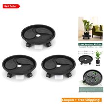 Slip-Resistant Rolling Plant Caddy for Heavy Planters - 3 Pack, 120 lb C... - $48.46