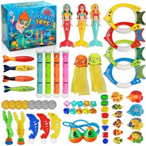 Pool Toys 60 Pack - Swimming Diving Toys For Kids Ages 4-8 8-12 Adults Family In - £30.40 GBP