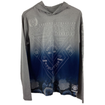 American Fighter Premium Hoodie Ombre Gray to Blue Roses No Tag Mesh Training - £15.04 GBP