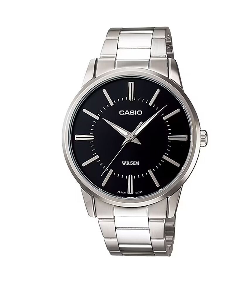 Casio Mens Watch Analog Original Stainless Steel Black MTP-1303D-1AV In ... - $63.05