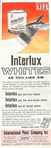 Interlux Whites Marine Paints Print Ad 1958 Vintage  - £11.19 GBP