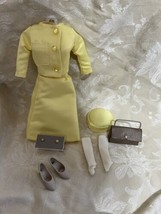 THE JACKIE DOLL ACCESSORIES yellow DRESS JACQUELINE KENNEDY FRANKLIN MINT - $21.73