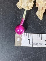 Mercury Glass Ball on Pipe Cleaner Ornament Present Topper Occupied Japan Pink B - £14.78 GBP