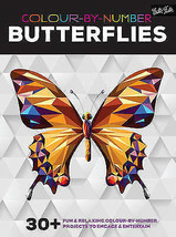 Butterflies (Colour-by-Number): 30+ Fun and Relaxing Colouring .New Book. - £7.06 GBP